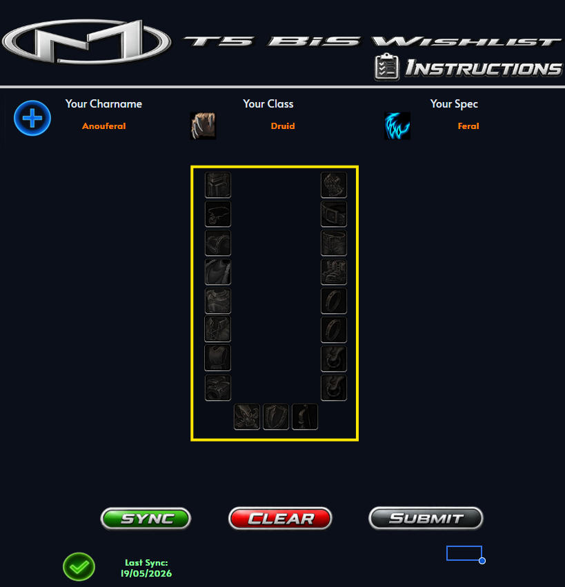 Item search and recommendation window